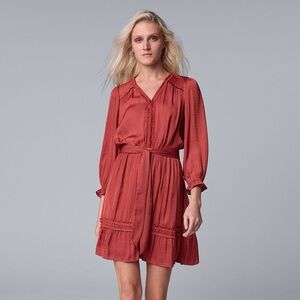 Ruffle Shirt Dress